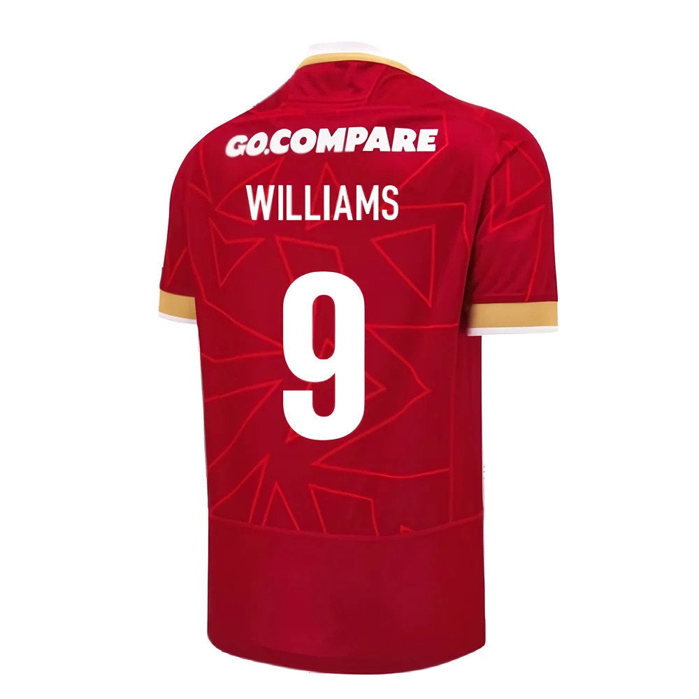 2024-2025 Wales WRU Home Pathway Poly Rugby Shirt (Williams 9)_2