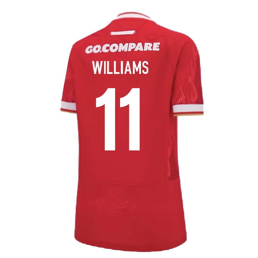 2024-2025 Wales WRU Home Replica Rugby Shirt (Womens) (Williams 11)_2