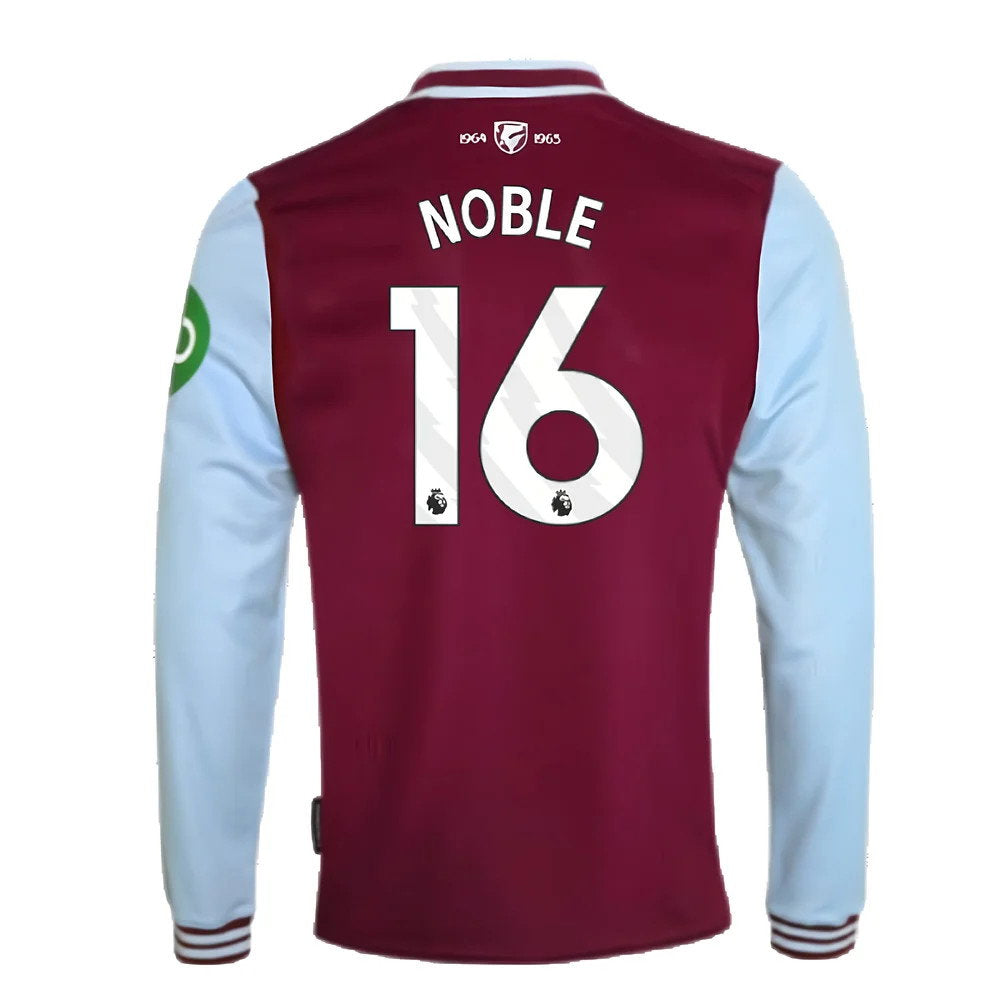 2024-2025 West Ham Long Sleeve Home Shirt (Kids) (Noble 16)_2