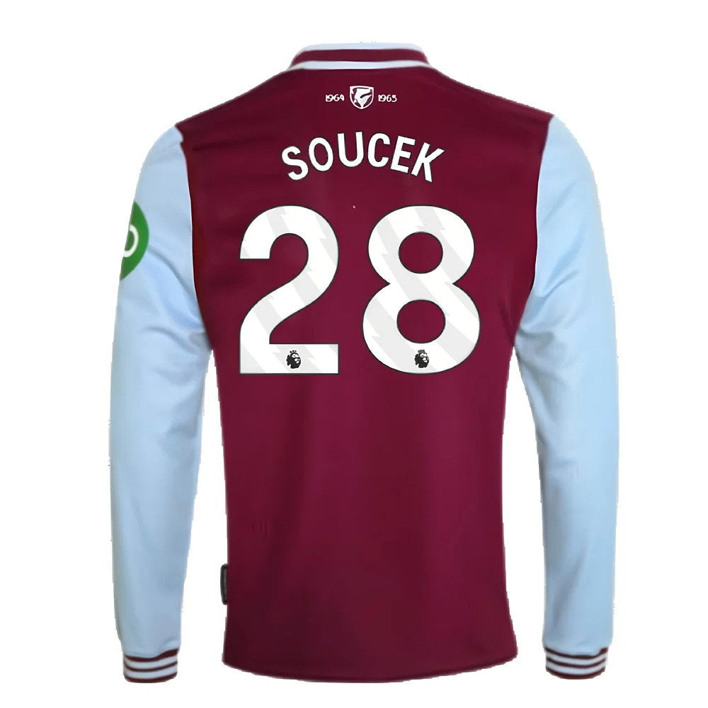 2024-2025 West Ham Long Sleeve Home Shirt (Kids) (Soucek 28)_2
