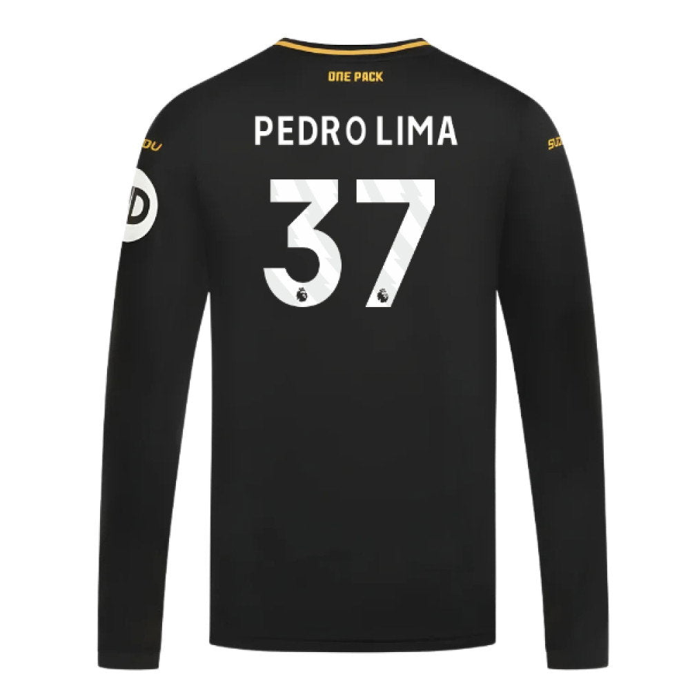 2024-2025 Wolves Long Sleeve Away Shirt (Pedro Lima 37)_0