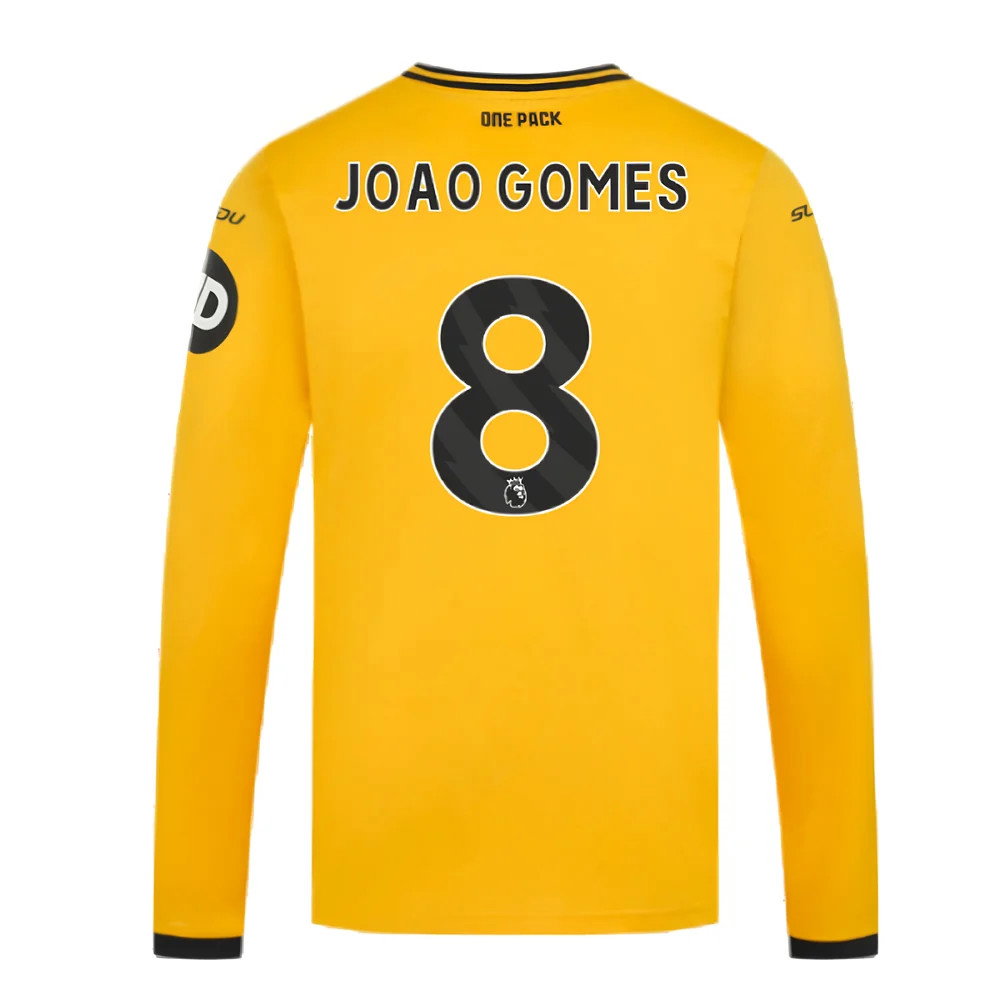 2024-2025 Wolves Long Sleeve Home Shirt (Joao Gomes 8)_2