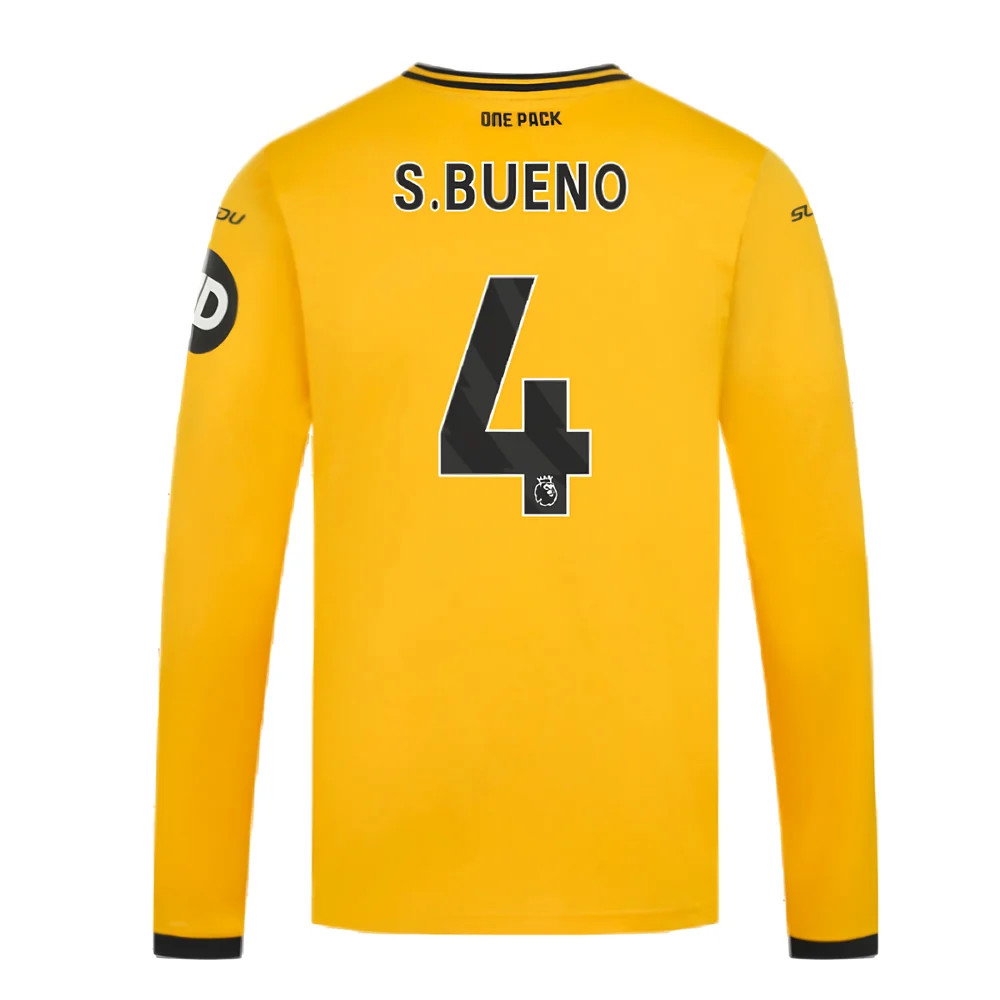 2024-2025 Wolves Long Sleeve Home Shirt (S.Bueno 4)_2