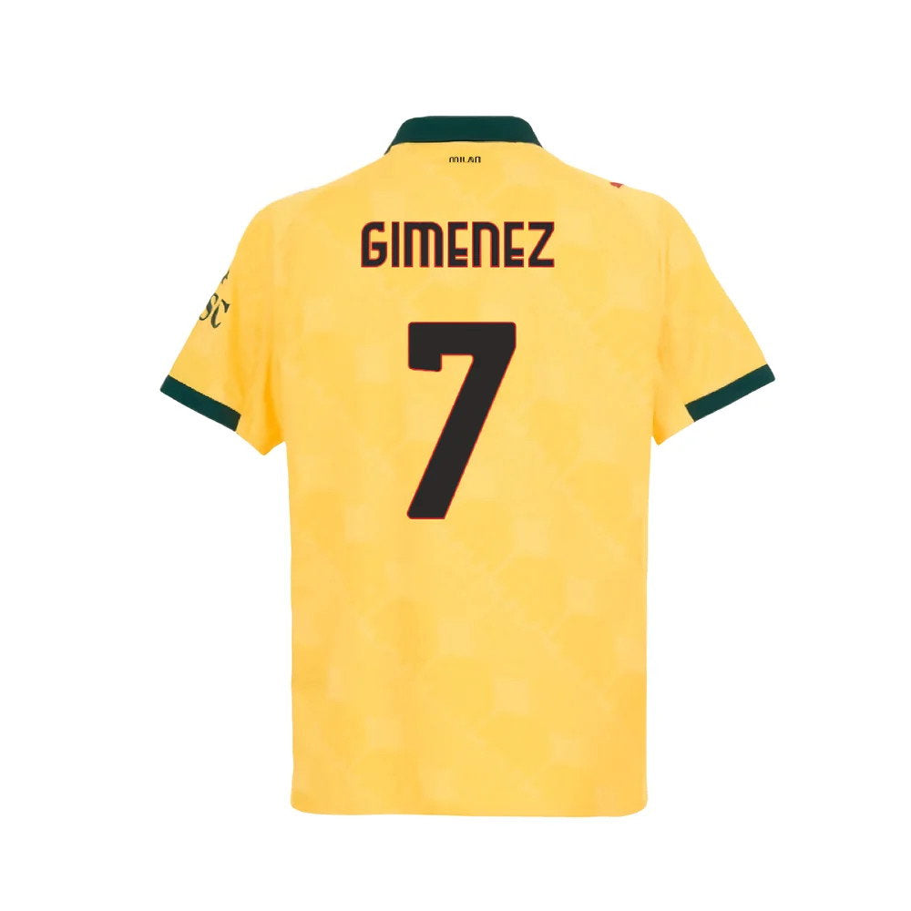 2025-2026 AC Milan Authentic Third Shirt (Gimenez 7)_0