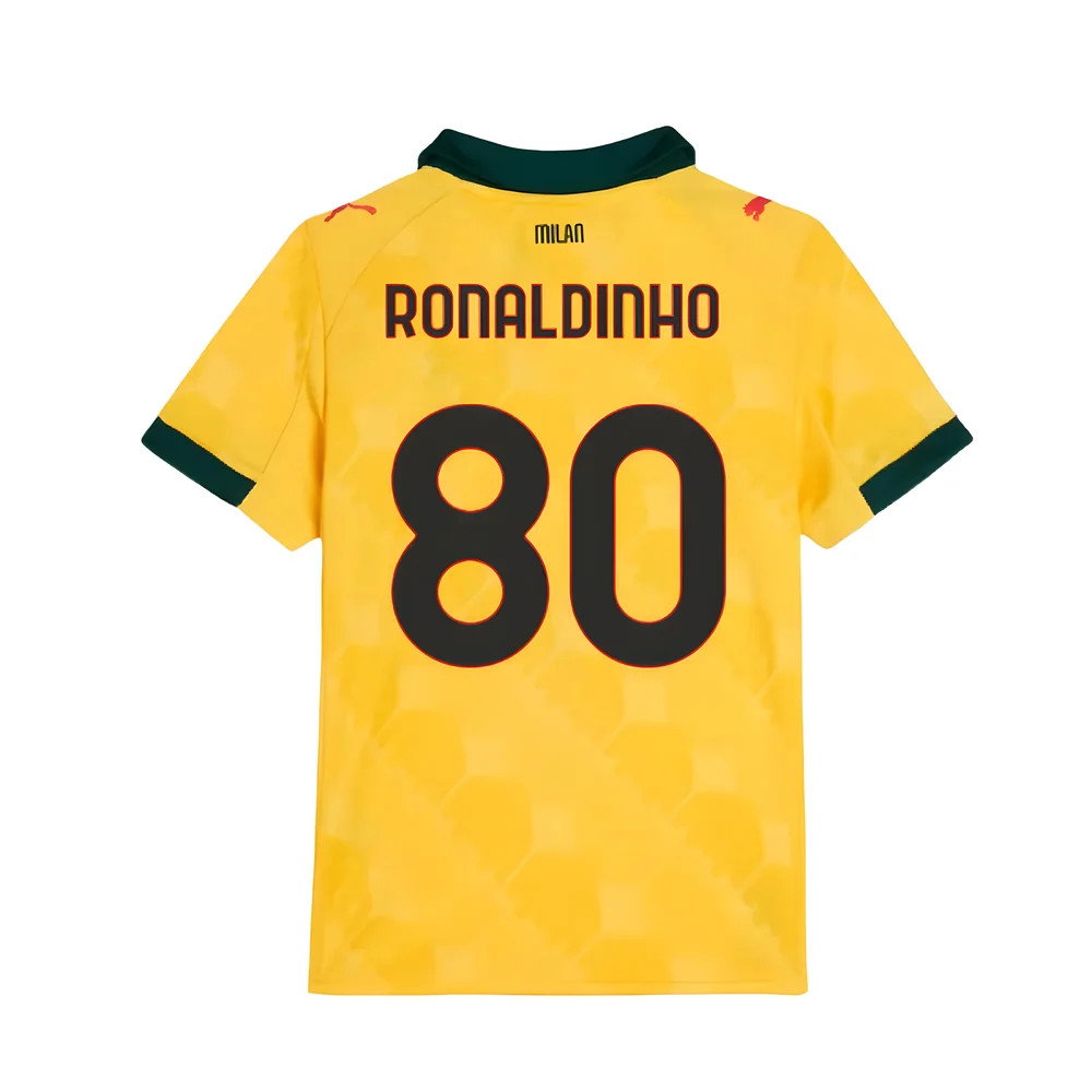 2025-2026 AC Milan Third Shirt (Kids) (Ronaldinho 80)_0