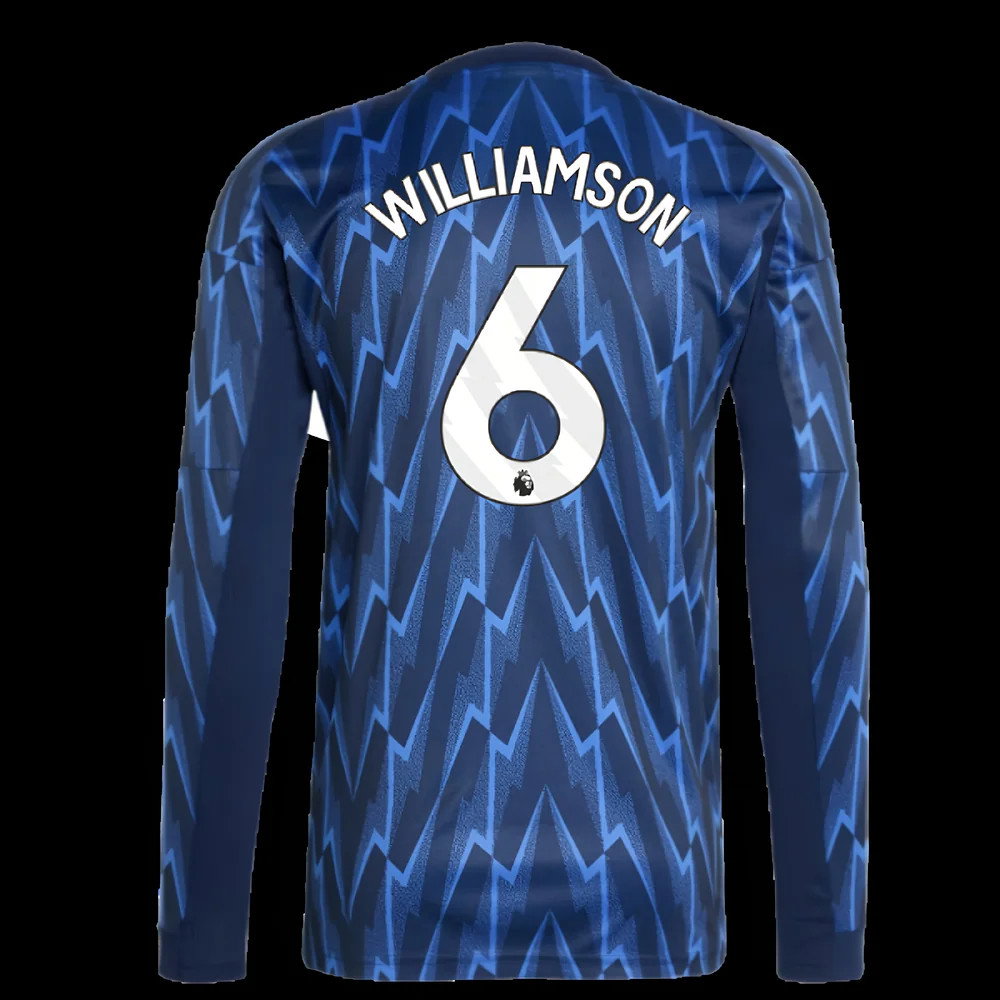 2025-2026 Arsenal Long Sleeve Away Shirt (Williamson 6)_0
