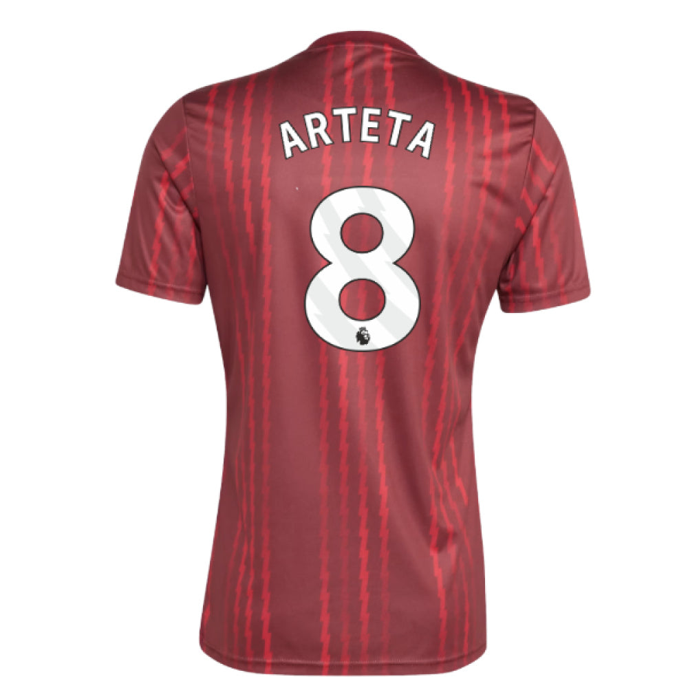 2025-2026 Arsenal Pre-Match Warm Up Shirt (Burgundy) (Arteta 8)_0