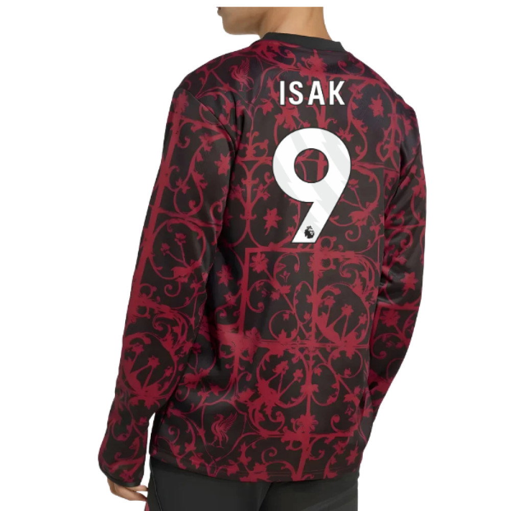 2025-2026 Liverpool Pre-Match Warm Top (Black) (Isak 9)_0
