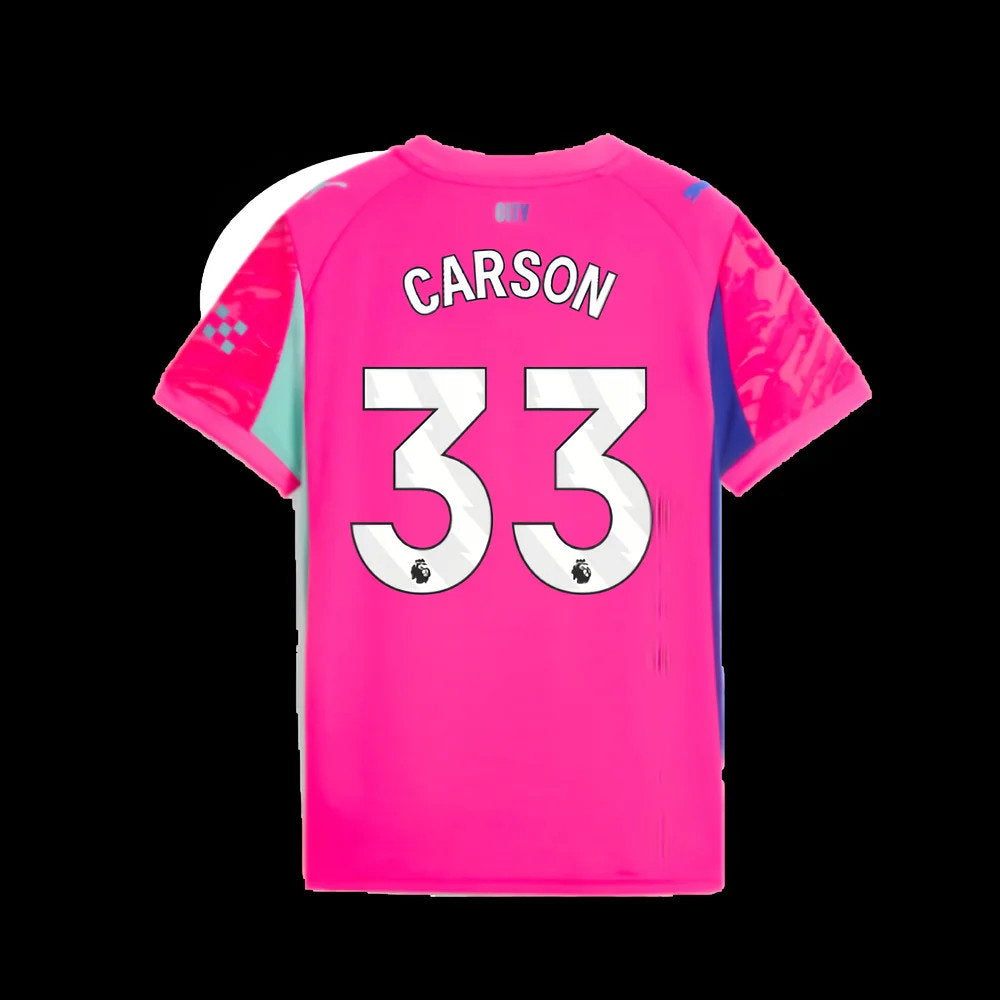 2025-2026 Man City Goalkeeper Home Shirt (Pink) - Kids (Carson 33)_2