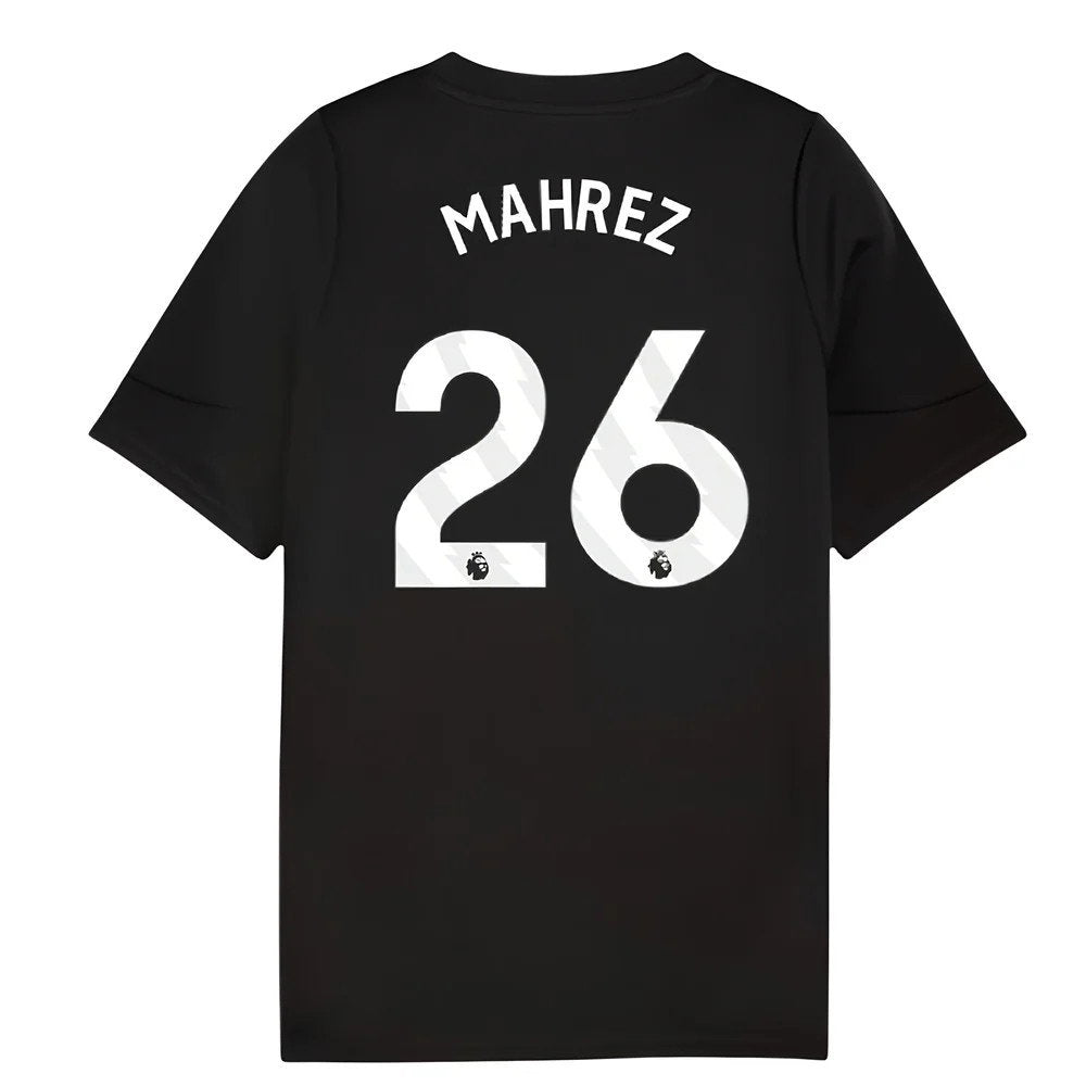 2025-2026 Man City Training Jersey (Black) - Kids (Mahrez 26)_0
