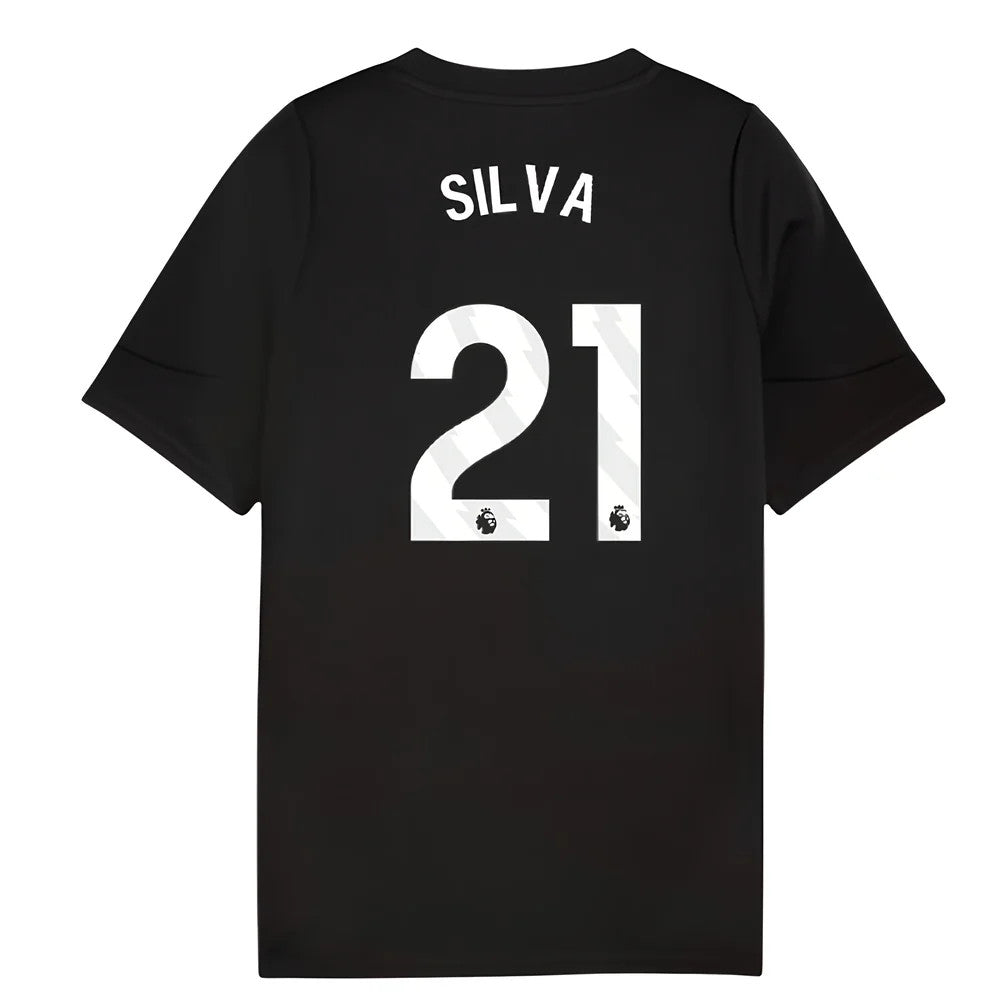 2025-2026 Man City Training Jersey (Black) - Kids (Silva 21)_0