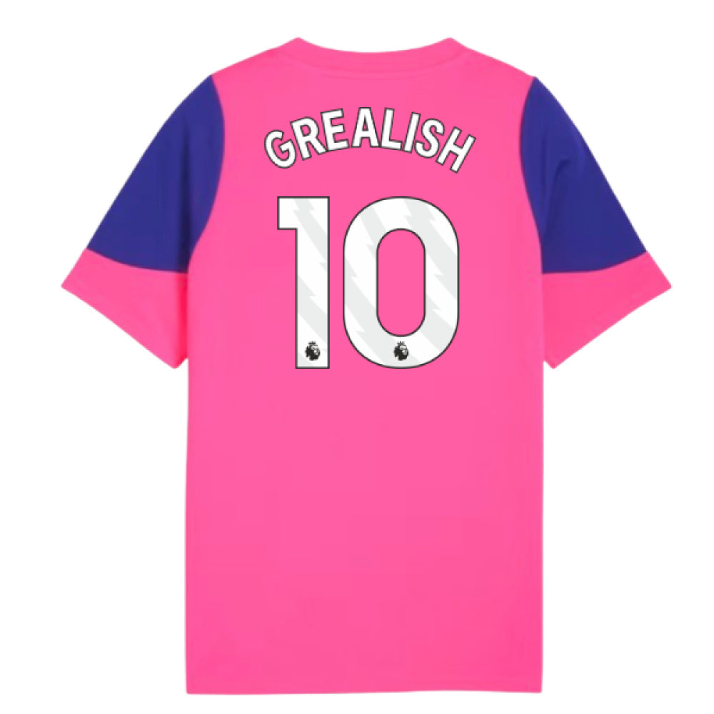 2025-2026 Man City Training Jersey (Fluro Pink) - Kids (Grealish 10)_0