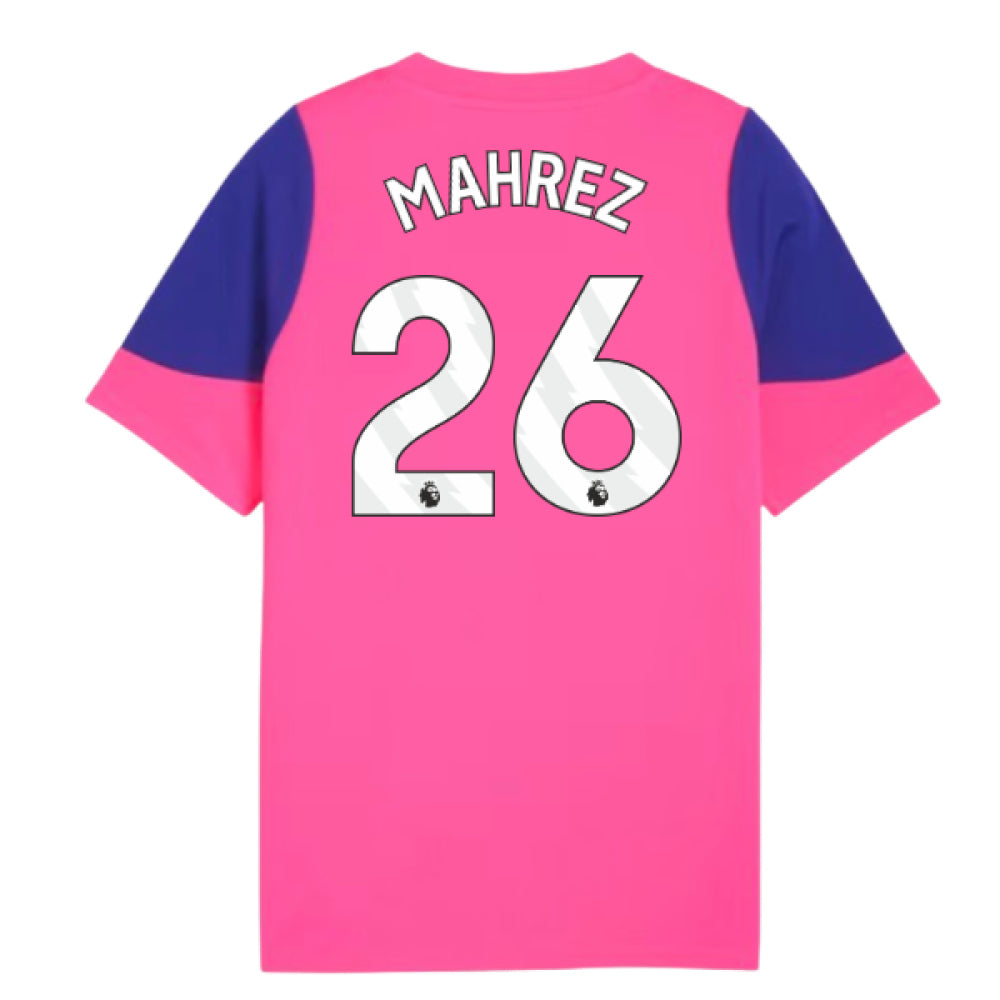 2025-2026 Man City Training Jersey (Fluro Pink) - Kids (Mahrez 26)_0