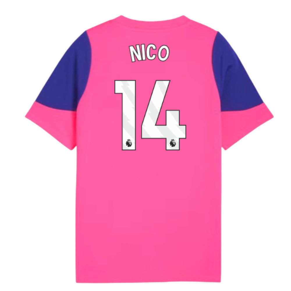 2025-2026 Man City Training Jersey (Fluro Pink) - Kids (Nico 14)_0