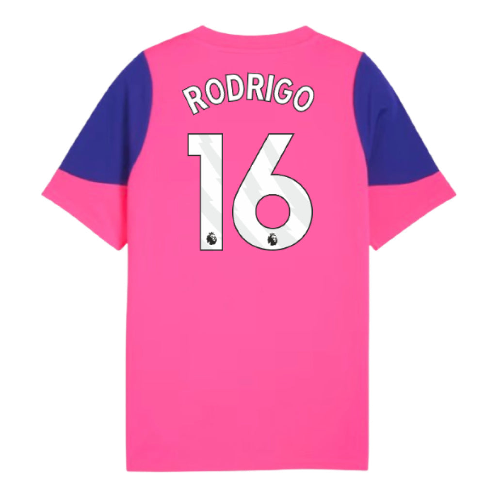 2025-2026 Man City Training Jersey (Fluro Pink) - Kids (Rodrigo 16)_0