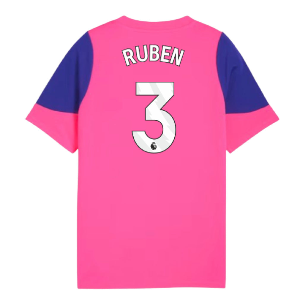 2025-2026 Man City Training Jersey (Fluro Pink) - Kids (Ruben 3)_0