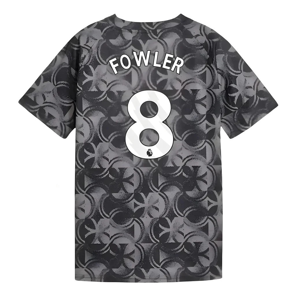 2025-2026 Man City Warm Up Jersey (Black) - Kids (Fowler 8)_0