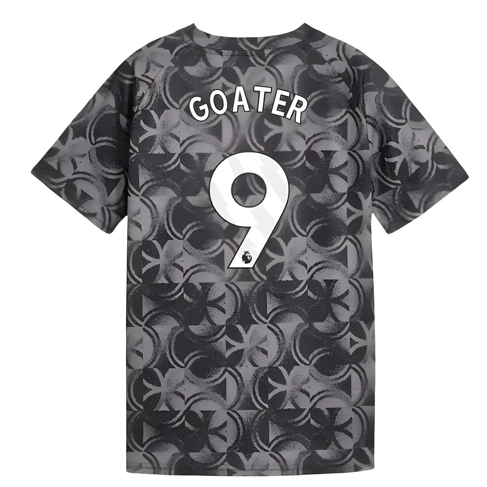 2025-2026 Man City Warm Up Jersey (Black) - Kids (Goater 9)_0