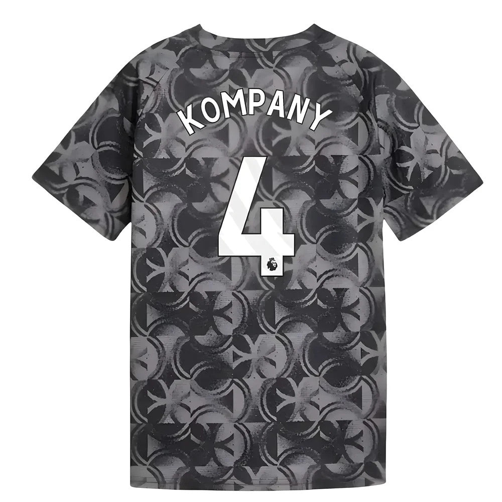 2025-2026 Man City Warm Up Jersey (Black) - Kids (Kompany 4)_0