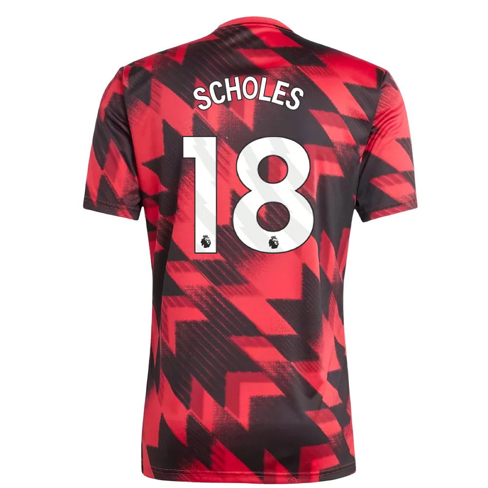 2025-2026 Man Utd Pre-Match Shirt (Red) (Scholes 18)_0
