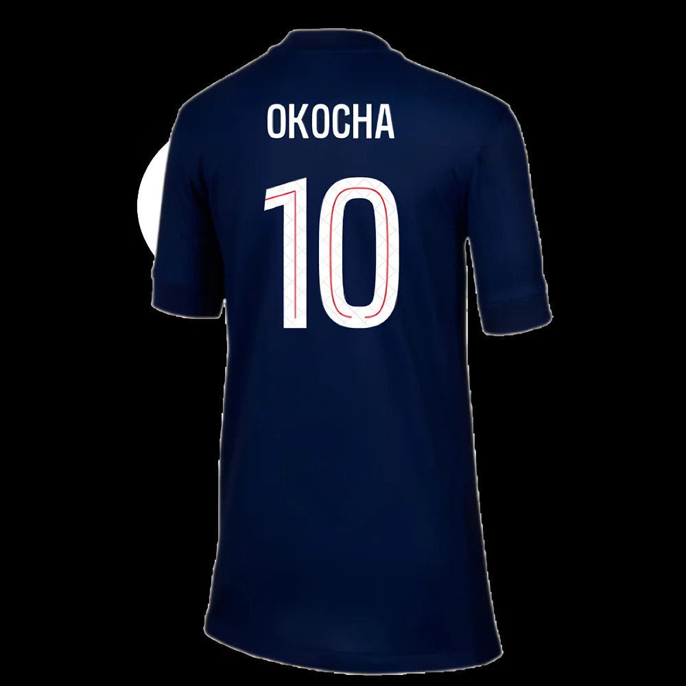 2025-2026 PSG Paris Saint Germain Home Shirt (Kids) (Okocha 10)_2