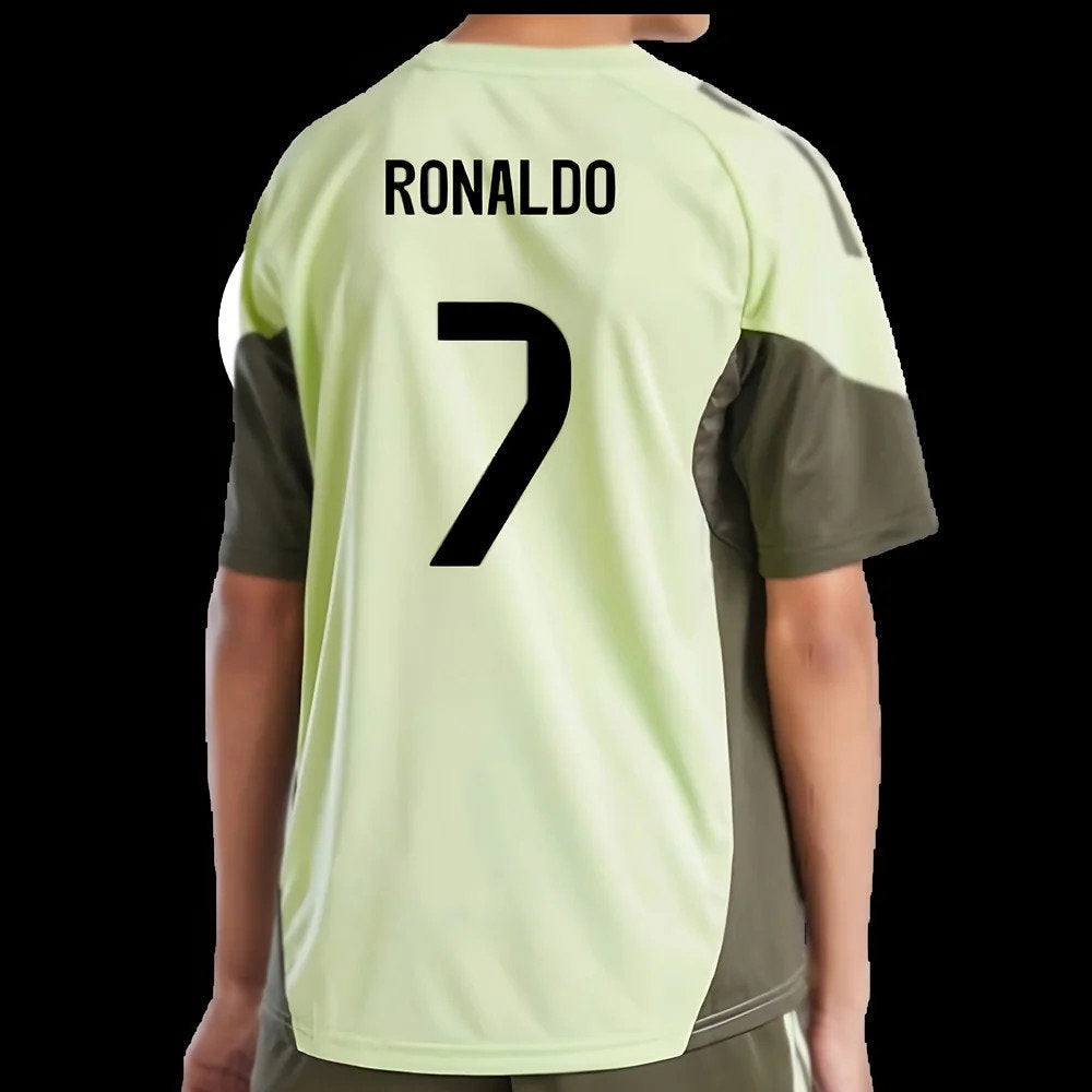 2025-2026 Real Madrid Training Jersey (Almost Lime) - Kids (Ronaldo 7)_2