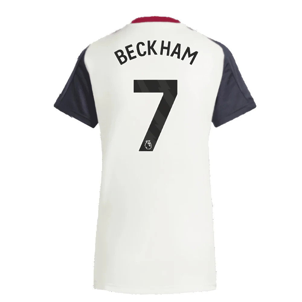 2025 Man Utd Training Jersey (Off White) - Womens (Beckham 7)_2