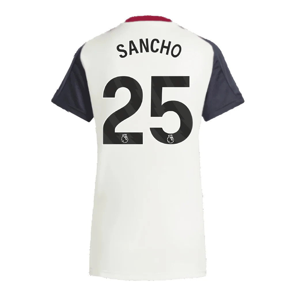 2025 Man Utd Training Jersey (Off White) - Womens (Sancho 25)_2