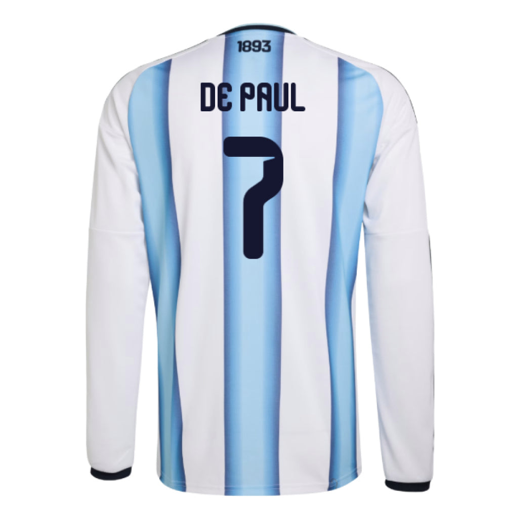2026-2027 Argentina Long Sleeve Home Shirt (De Paul 7)_0