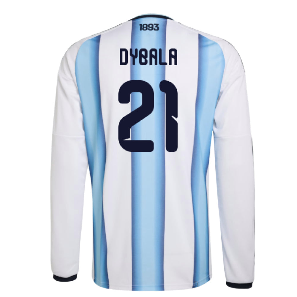 2026-2027 Argentina Long Sleeve Home Shirt (Dybala 21)_0