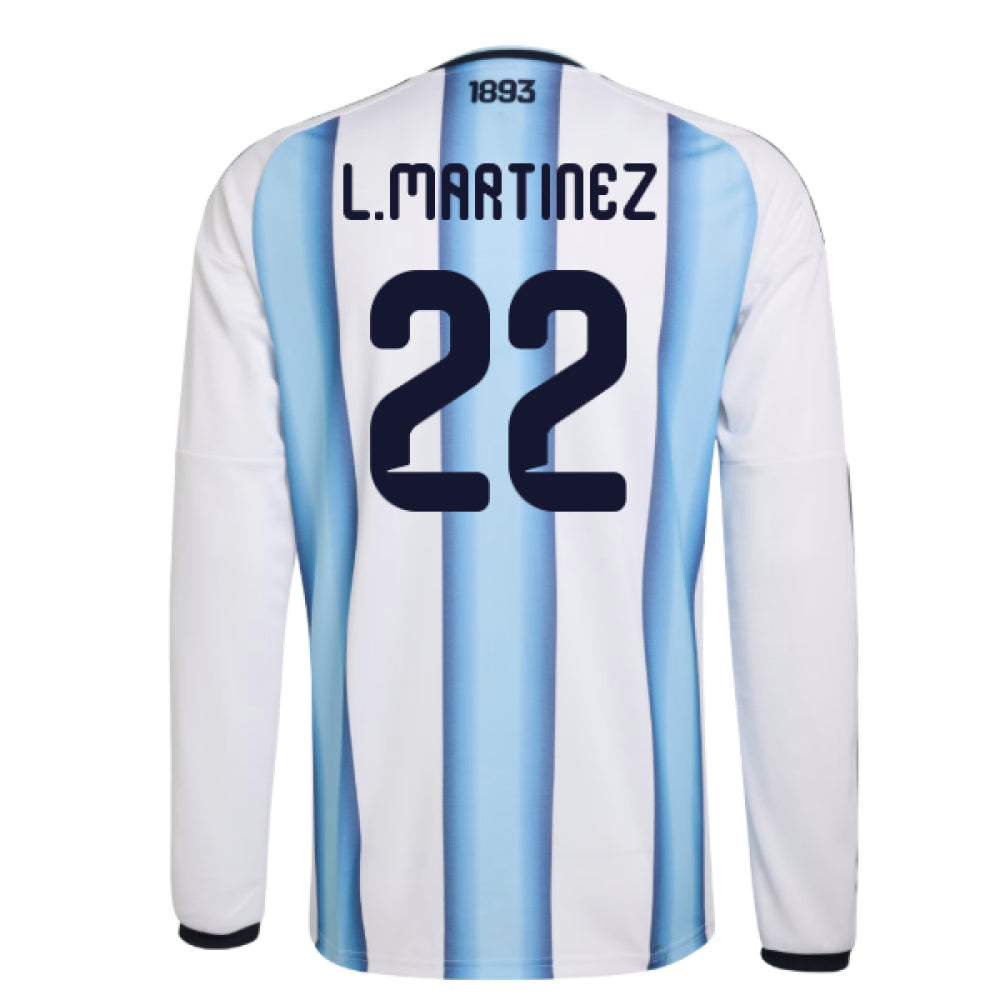 2026-2027 Argentina Long Sleeve Home Shirt (L.Martinez 22)_0