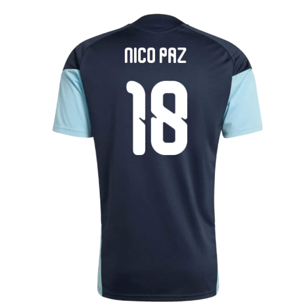2026-2027 Argentina Training Jersey (Night Navy) (Nico Paz 18)_0