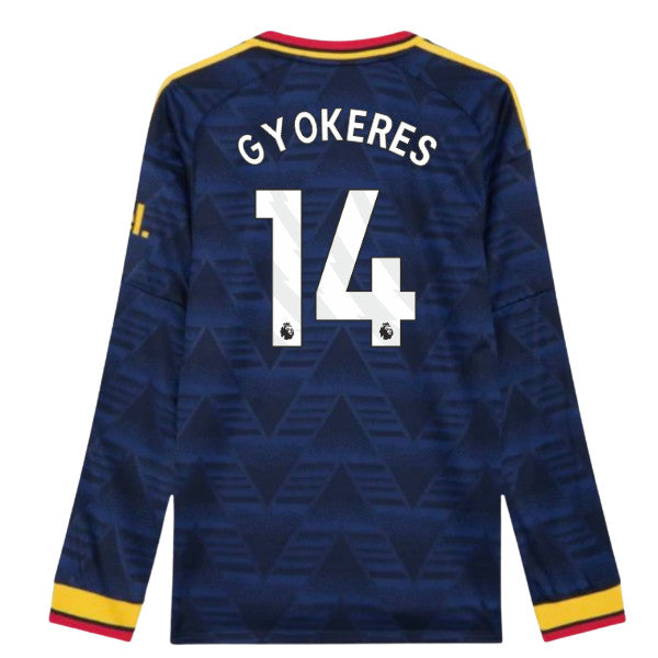 2026-2027 Arsenal Authentic Long Sleeve Away Shirt (Gyokeres 14)_0