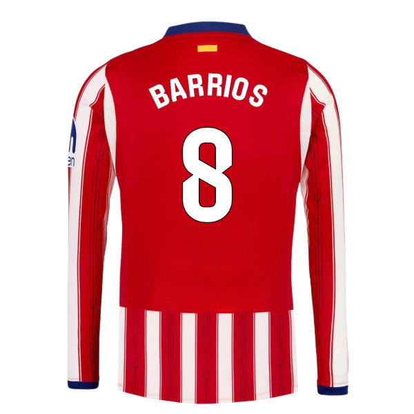 2026-2027 Atletico Madrid Long Sleeve Home Shirt (Barrios 8)_0