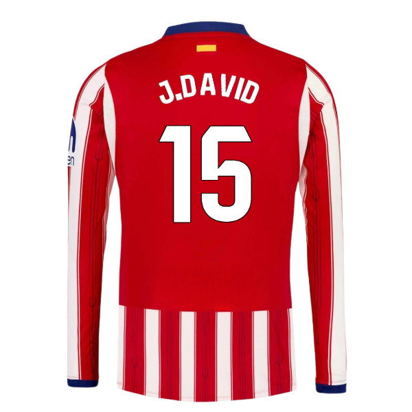 2026-2027 Atletico Madrid Long Sleeve Home Shirt (J.David 15)_0