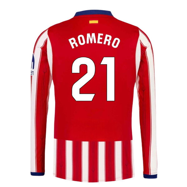 2026-2027 Atletico Madrid Long Sleeve Home Shirt (Romero 21)_0