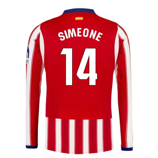 2026-2027 Atletico Madrid Long Sleeve Home Shirt (Simeone 14)_0