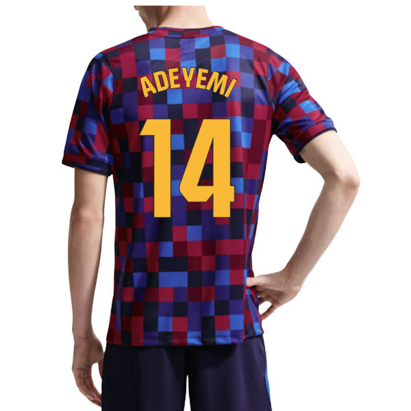 2026-2027 Barcelona Home Pre Match Top (Noble Red/Blue) (Adeyemi 14)_0