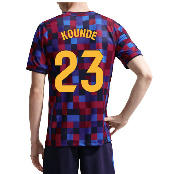 2026-2027 Barcelona Home Pre Match Top (Noble Red/Blue) (Kounde 23)_0