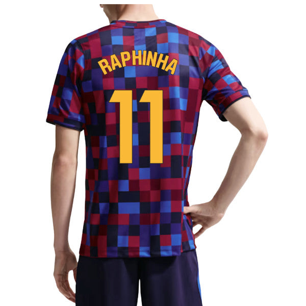 2026-2027 Barcelona Home Pre Match Top (Noble Red/Blue) (Raphinha 11)_0