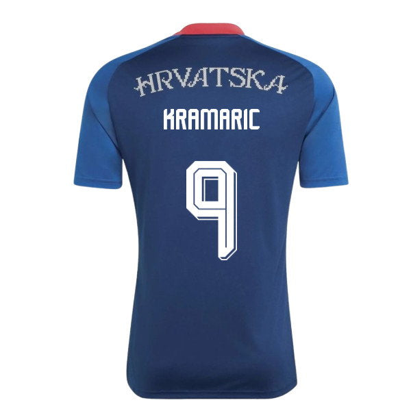 2026-2027 Croatia Away Pre-Match Shirt (Blue) (Kramaric 9)_0