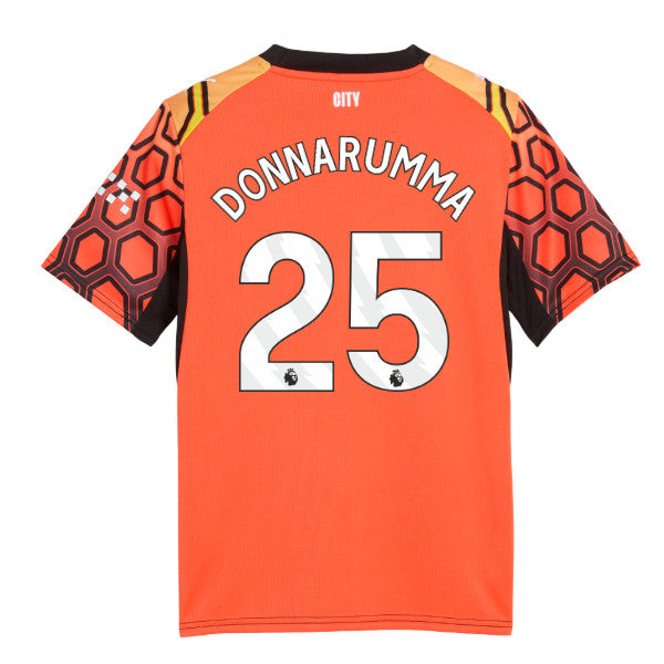 2026-2027 Man City Goalkeeper Shirt (Orange) - Kids (Donnarumma 25)_0