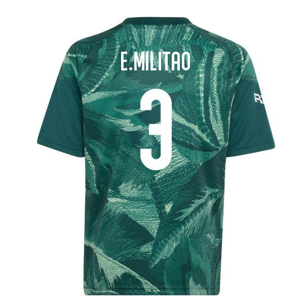 2026-2027 Real Madrid Pre-Match Shirt (Aurora Ivy) - Kids (E.Militao 3)_0