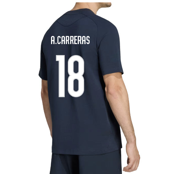 2026-2027 Real Madrid Tiro Travel Tee (Navy) (A.Carreras 18)_0