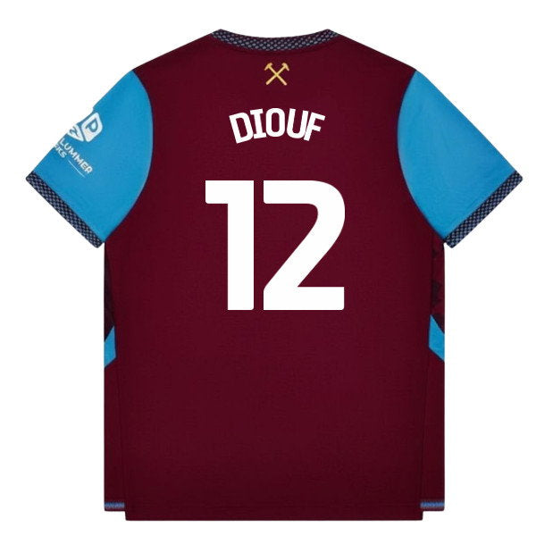 2026-2027 West Ham Authentic Home Shirt (Diouf 12)_0
