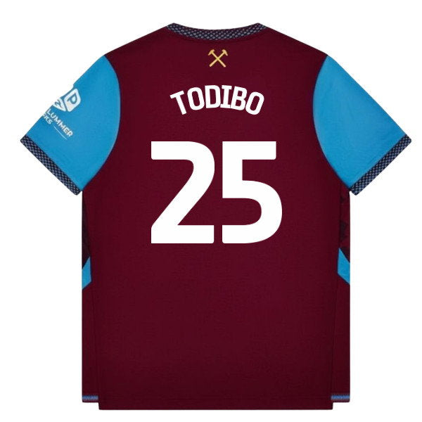 2026-2027 West Ham Authentic Home Shirt (Todibo 25)_0