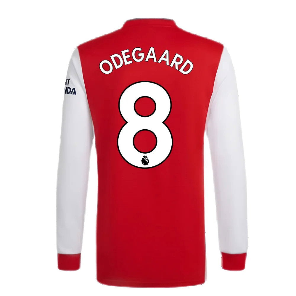 Arsenal 2021-2022 Long Sleeve Home Shirt (ODEGAARD 8)_2