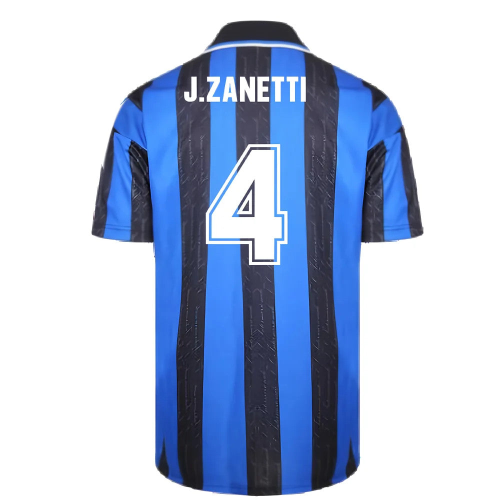 1998 Inter Milan Score Draw Home Shirt (J.ZANETTI 4)_2