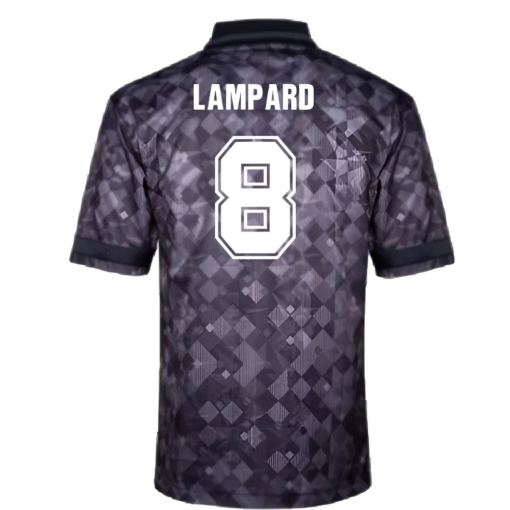 England 1990 Black Out Retro Football Shirt (Lampard 8)_2