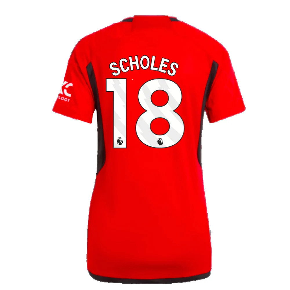 2023-2024 Man Utd Home Shirt (Ladies) (Scholes 18)_2
